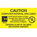 Transforming Technologies 3x5, Caution Computer Material Enclosed, labels LB9201